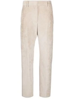 推荐BRUNELLO CUCINELLI - High-waisted Velvet Trousers商品