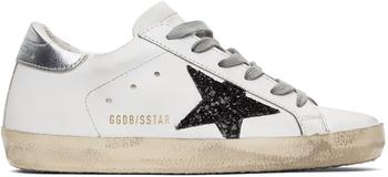 推荐SSENSE Exclusive White & Black Glitter Superstar Sneakers商品