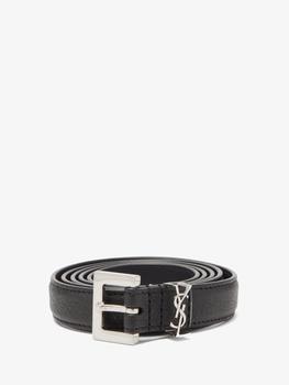 推荐YSL-plaque grained-leather belt商品