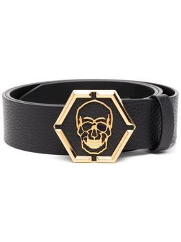 product skull buckle leather belt - men image