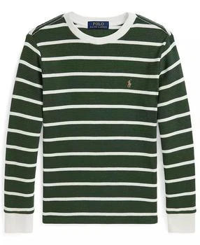Ralph Lauren | Boys 8-20 Striped Waffle Cotton Long-Sleeve T-Shirt,商家Macy's,价格¥365