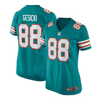 了解迈克达威, NIKE | Women's Mike Gesicki Aqua Miami Dolphins Alternate Game Jersey商品图片 