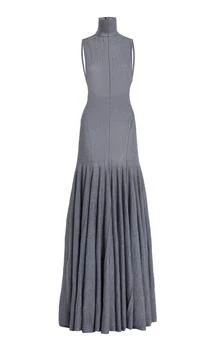 推荐Khaite - Romee Open-Back Wool Maxi Dress - Grey - XS - Moda Operandi商品