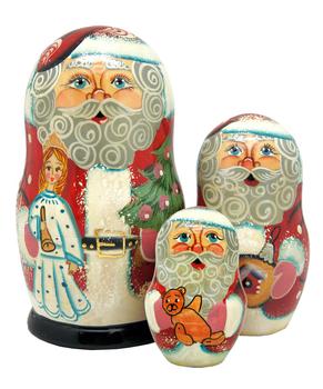 商品G. DeBrekht | Designocracy Santa with Angel 3-Piece Nested Doll G.DeBrekht,商家Premium Outlets,价格¥784图片