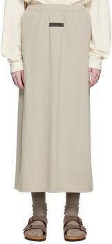 Essentials | Gray Cotton Midi Skirt商品图片,独家减免邮费