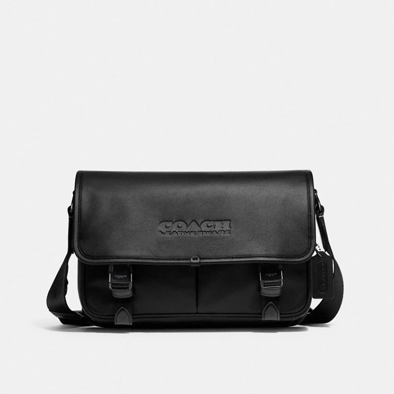 Coach | 蔻驰（COACH）男士黑色单肩斜挎包C9157 BLK,商家C-L'Amour,价格¥2407