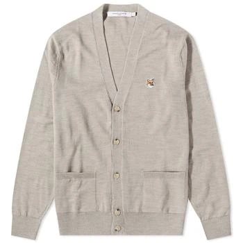 推荐Maison Kitsuné Fox Head Patch Classic Cardigan商品