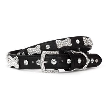商品Vanderpump Pets | Designer Diamond and Bone Leatherette Collar - XS,商家Zappos,价格¥244图片