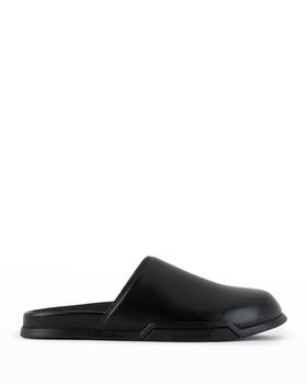 Giorgio Armani | Men's Tonal Leather Mule Slides商品图片,