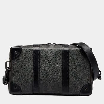 [二手商品] Louis Vuitton | Louis Vuitton Black Monogram Eclipse Soft Trunk Wallet Crossbody 