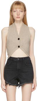 亚历山大·王精选, Alexander Wang | Taupe Back Knot Halter Tank Top商品图片 