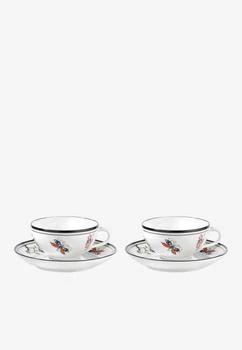 Ginori 1735 | Arcadia Tea Cups and Saucers - Set of 2,商家Thahab,价格¥2694