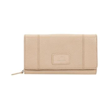 Mancini Leather Goods | Women's Pebbled Collection RFID Secure Mini Clutch Wallet 