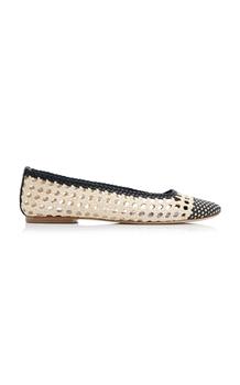 推荐STAUD - Women's Nell Crocheted Leather Ballet Flats - Multi - IT 37 - Moda Operandi商品