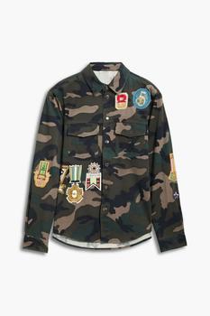 推荐Appliquéd camouflage-print cotton-twill jacket商品