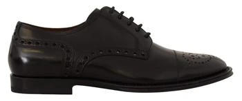 Dolce & Gabbana | Dolce & Gabbana Black Leather Wingtip  Formal Derby Shoes,商家SEYMAYKA,价格¥3433