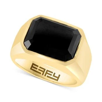 Effy | EFFY® Men's Onyx Ring in 14k Gold-Plated Sterling Silver,商家Macy's,价格¥2886