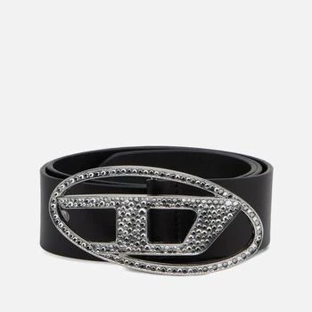 推荐Diesel B-1DR Strass Crystal-Embellished Leather Belt商品