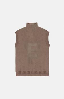 Essentials | Women's Wood Mock Neck Sleeveless Sweatshirt商品图片,