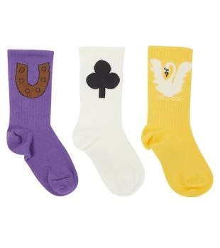 Mini Rodini | Set of 3 cotton-blend socks,商家MyTheresa,价格¥152