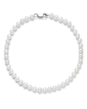 推荐Cultured Freshwater Pearl Bracelet in 14K White Gold - 100% Exclusive商品