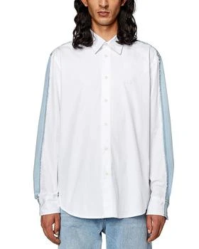 Diesel | Warh Long Sleeve Two Tone Button Front Shirt 