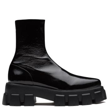 Prada | 【预售3-7天】PRADA/普拉达 21年秋冬 Monolith系列 女士黑色漆皮尖头踝靴1U668M_3LBK_F0002_F_055商品图片,8折, 包邮包税