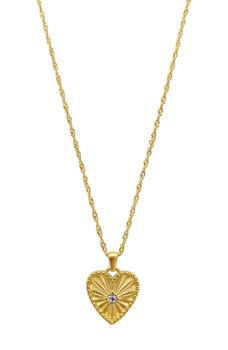 ADORNIA | 14K Gold Plated Heart Pendant Necklace商品图片,3.1折