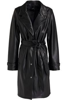 product Belted faux leather coat image