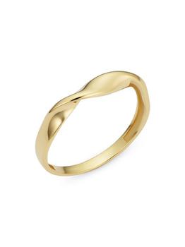 商品Oradina | 14K Yellow Solid Gold Easy Twist Ring,商家Saks Fifth Avenue,价格¥1630图片