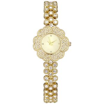 Charter Club | Women's Crystal Flower Gold-Tone Bracelet Watch 35mm商品图片,4折