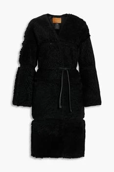 推荐Knit-trimmed shearling coat商品