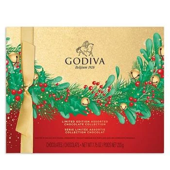 Godiva | Holiday Wreath Chocolate Assortment Gift Box, 18 Piece,商家Bloomingdale's,价格¥200