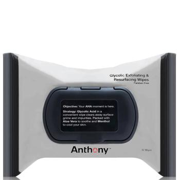 商品Anthony | Anthony Glycolic Exfoliating and Resurfacing Wipes,商家Dermstore,价格¥181图片