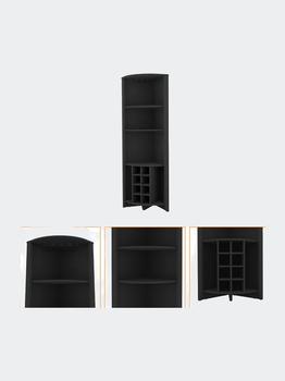 商品FM Furniture | Bouvet Corner Bar Cabinet, Three Shelves, Eight Wine Cubbies, Two Side Shelves,商家Verishop,价格¥2571图片