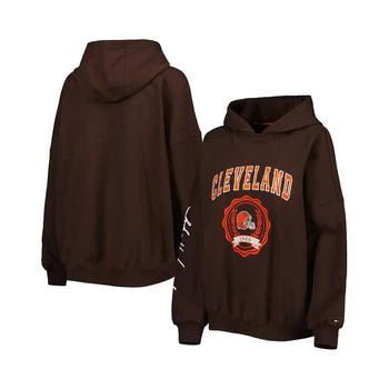 Tommy Hilfiger | Women's Brown Cleveland Browns Becca Drop Shoulder Pullover Hoodie 7.4折