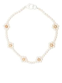 HATTON LABS | HATTON LABS PEARL NECKLACE WITH FLOWERS,商家Baltini,价格¥2527