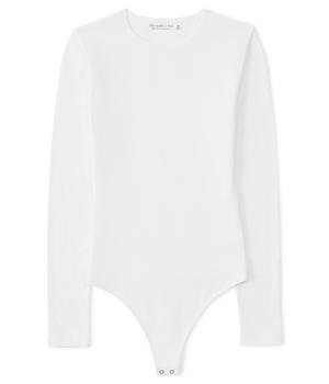 商品Abercrombie & Fitch | Long Sleeve Cotton Seamless Crew Neck Bodysuit,商家Zappos,价格¥358图片