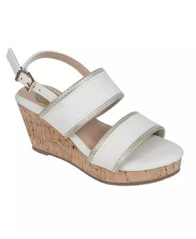 Vince Camuto | Big Girl's Casual Wedge with Shimmer Detail Binding Polyurethane Sandals,商家Macy's,价格¥221