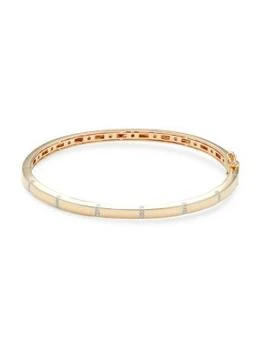 Saks Fifth Avenue | 14K Yellow Gold & 0.09 TCW Diamond Bangle Bracelet,商家Saks OFF 5TH,价格¥14307