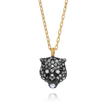 商品Gucci | Gucci Le Marche Des Merveilles 18K Yellow Gold and Sterling Silver, Diamond 0.34ct. tw. and Mother of Pearl 2mm Pendant Necklace YBB45919200100U,商家My Lux Outlet,价格¥16325图片