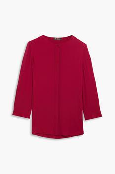 Loro Piana | Pleated silk-blend crepe blouse商品图片,3.5折