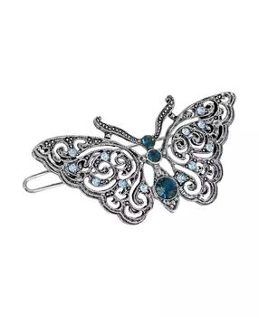 2028 | Women's Silver-Tone Montana Crystal Butterfly Barrette,商家Macy's,价格¥270