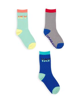 商品Little Kid's & Kid's Three-Pack Colorblock Crew Socks,商家Saks OFF 5TH,价格¥44图片