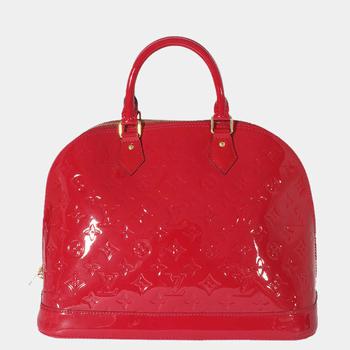 推荐Louis Vuitton Red Monogram Vernis Alma MM bag商品