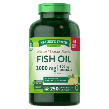 商品Nature's Truth | Fish Oil 2,000 mg Lemon,商家Walgreens,价格¥97图片