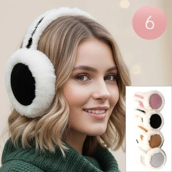 FASHNZFAB | 6PCS - Faux Suede Plush Foldable Earmuffs,商家Premium Outlets,价格¥373