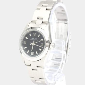 推荐Rolex Black Stainless Steel Oyster Perpetual 67180 Automatic Women's Wristwatch 24 mm商品