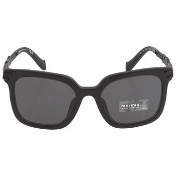 Miu Miu | Dark Grey Square Ladies Sunglasses MU 13WS 1BO5S0 55 3.9折, 满$200减$10, 独家减免邮费, 满减