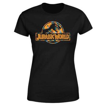 推荐Jurassic Park Logo Tropical Women's T-Shirt - Black商品